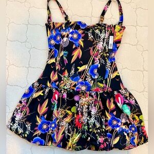 NWT TA3 Squarey Convertible Bubble Dress Forest Dream Floral 3X